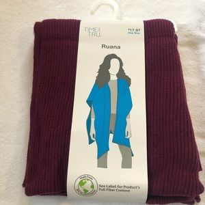 🌺🌼NWT Time and Tru Ruana Ribbed Multi-Wear Wrap